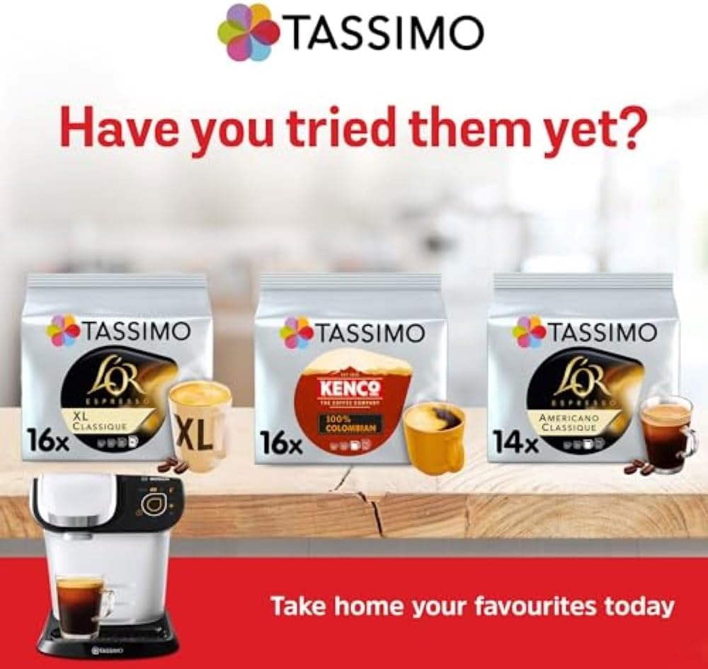 Tassimo Kenco Americano Grande XL Coffee Pods x16 (Pack of 5, Total 80 Drinks)